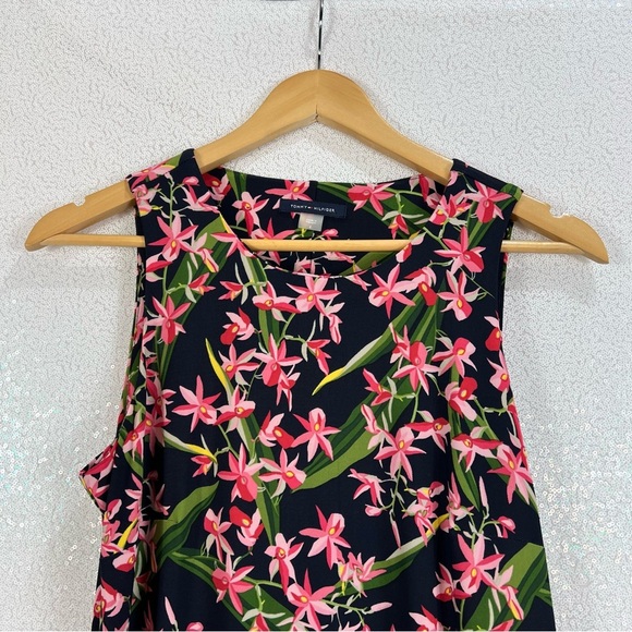 Tommy Hilfiger pullover sleeveless summer floral botanical print dress - Picture 2 of 12